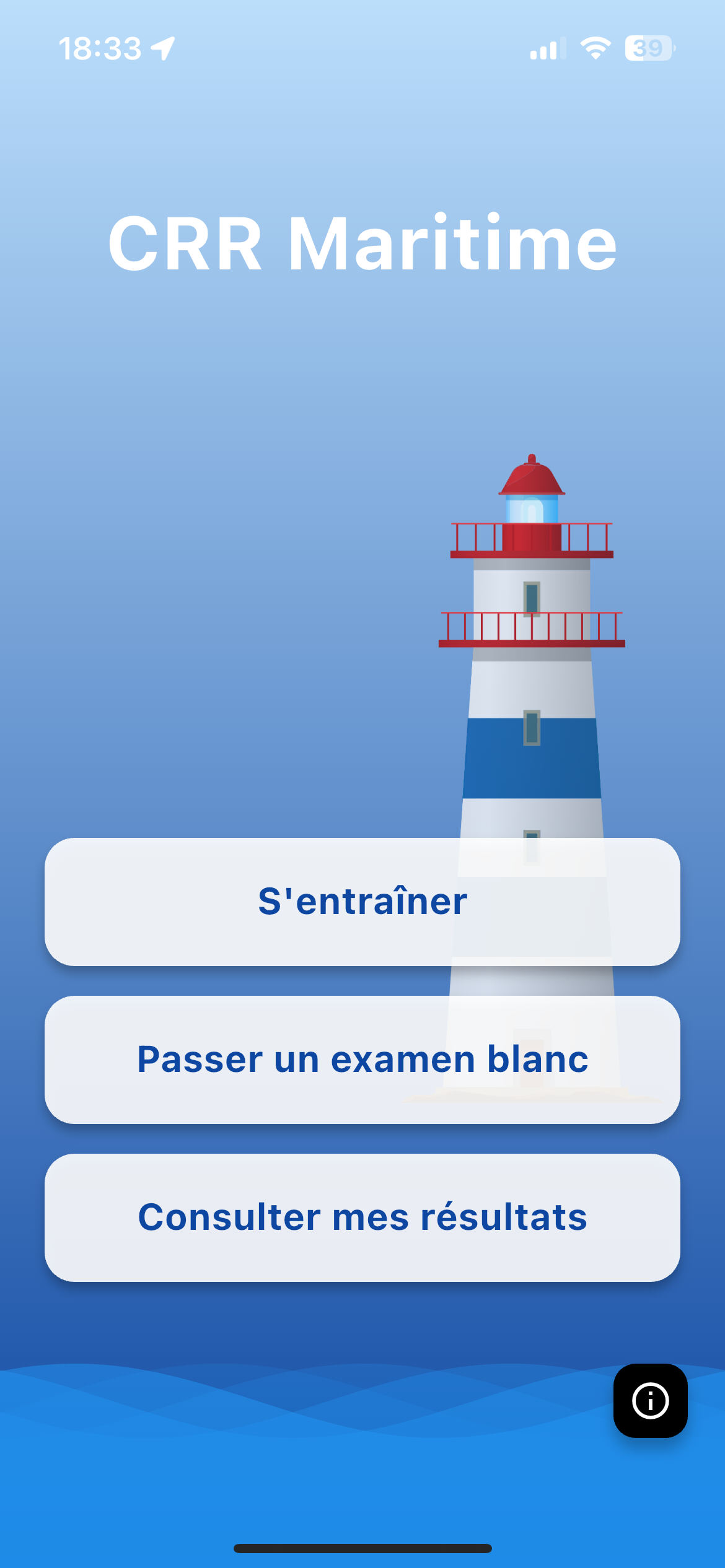 Aperçu de l'application CRR Maritime